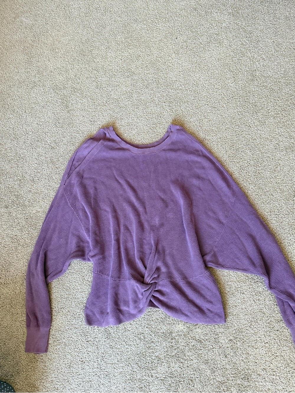 Express Purple Twist-Front sweater